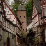 Odenwald  Miltenberg  "Durchblick zum Schnatterlochturm"