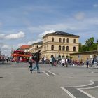Odeonsplatz, Blick auf Hofgarten und Café Tambosi