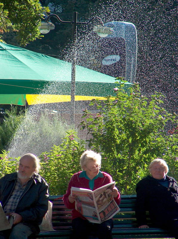 Odessiten beim Lesen im Park