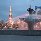 Odori park al tramonto