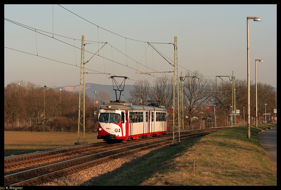 OEG 96 zwischen Mannheim Seckenheim und Neuostheim