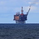 Öl- oder Gasbohrplattform in der Nordsee.