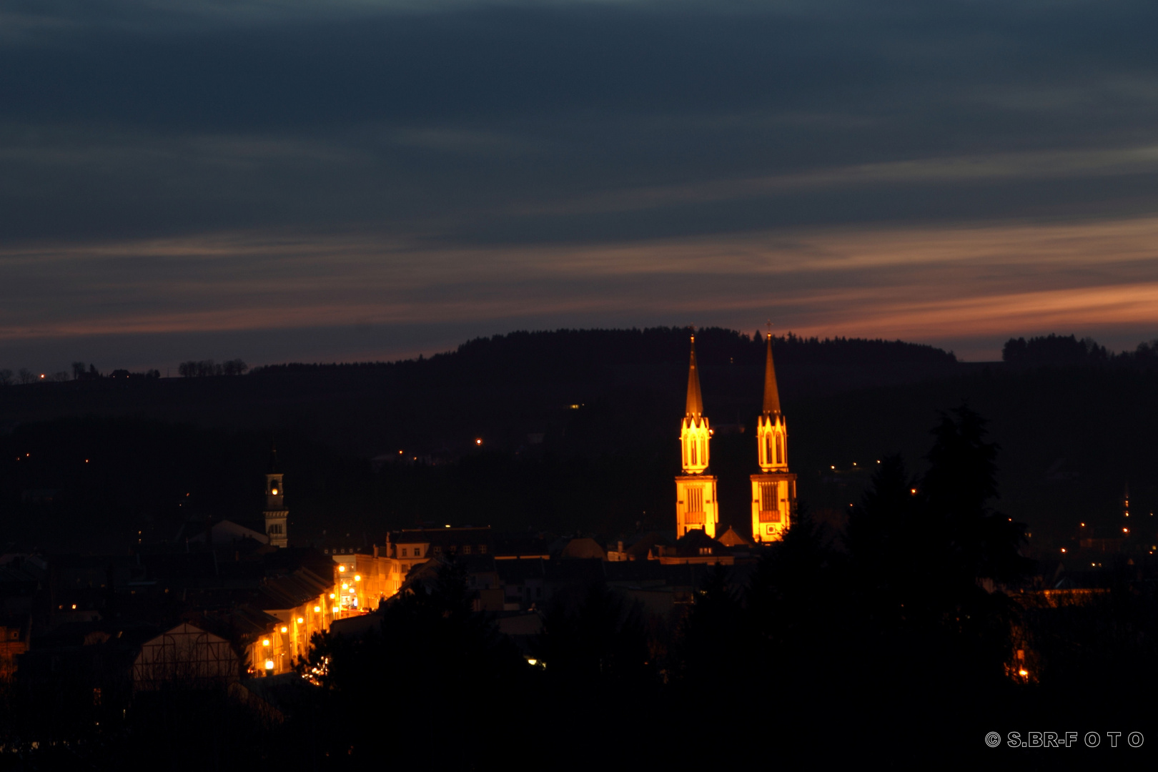 Oelsnitz /V bei Nacht