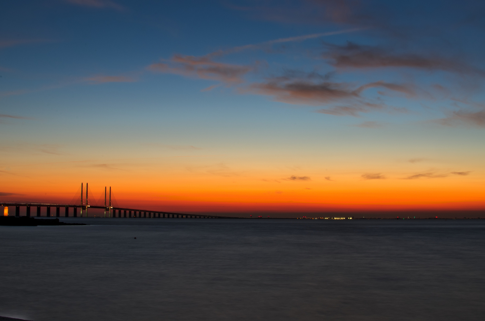 Öresund getaucht in Rot