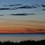 Öresundbrücke nach Sonnenuntergang