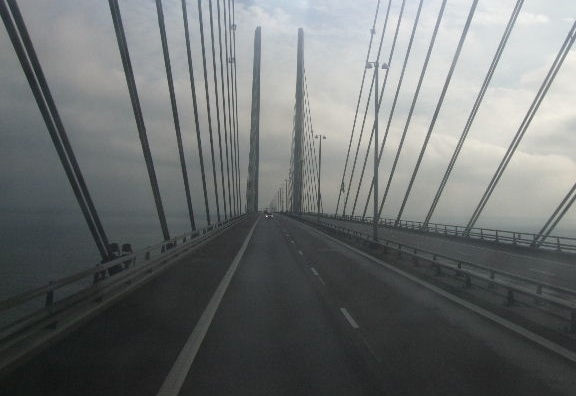 Öresundbrücke von Schweden nach Dänemark