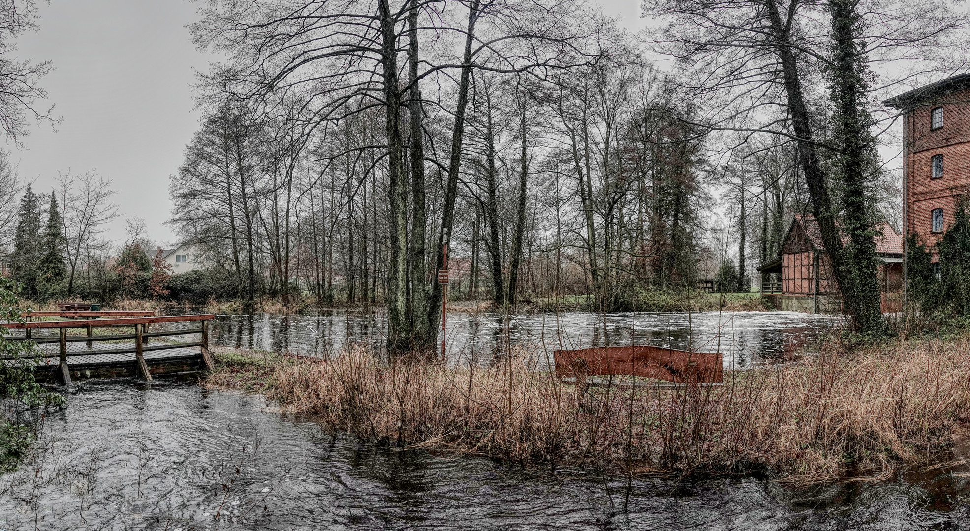 Örtze mit Hochwasser