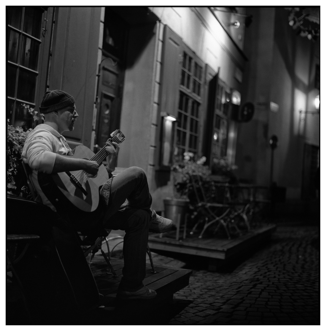 Österlanggatan - wenn es Nacht wird in Stockholm