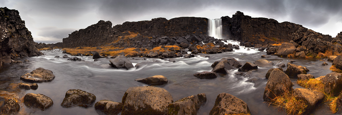 .: Öxarárfoss and Rain :.