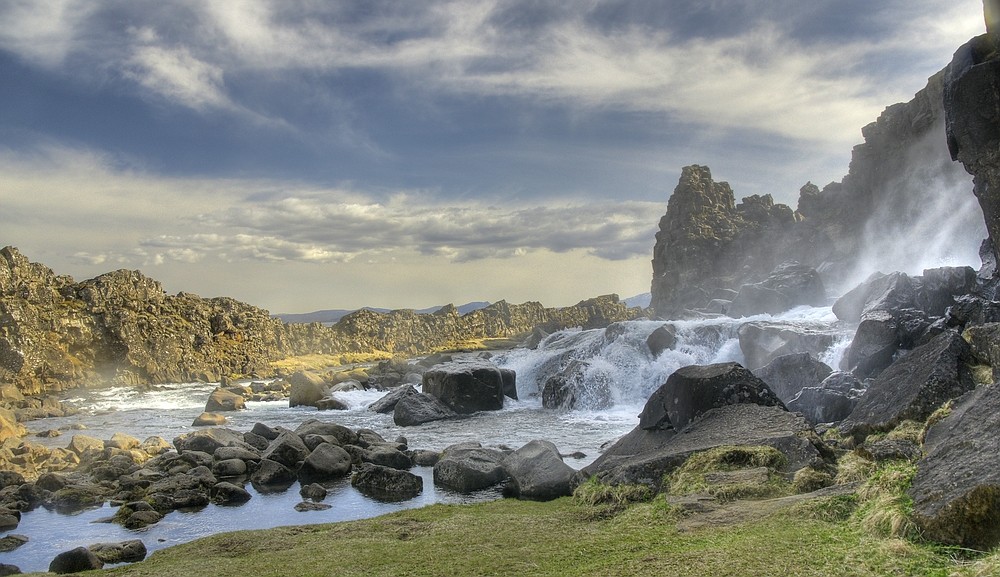 Öxararfoss in der Almännerschlucht Island