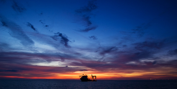 Offshore sunrise