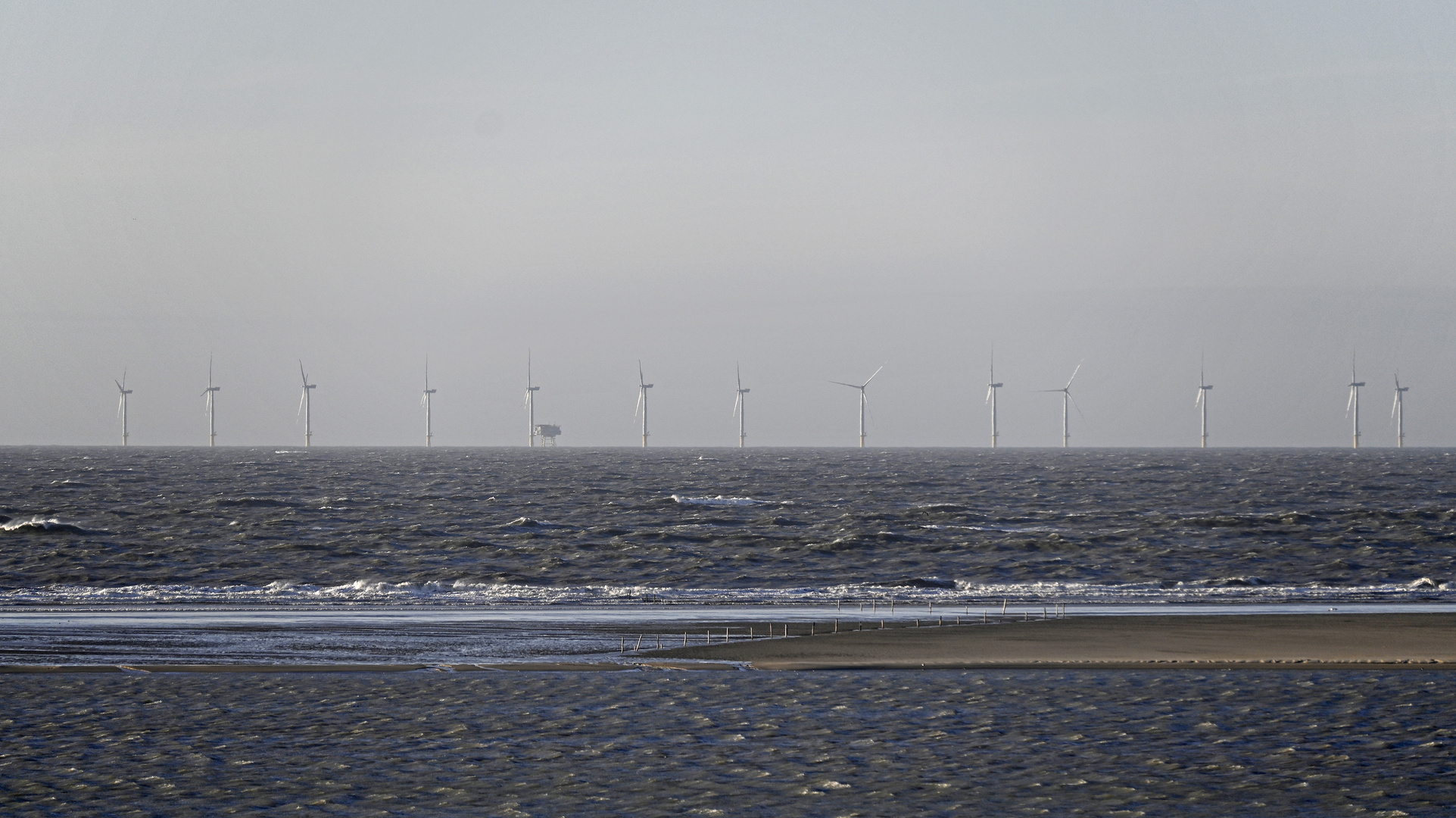 Offshore-Windpark Borkum Riffgat (von Borkum aus gesehen)