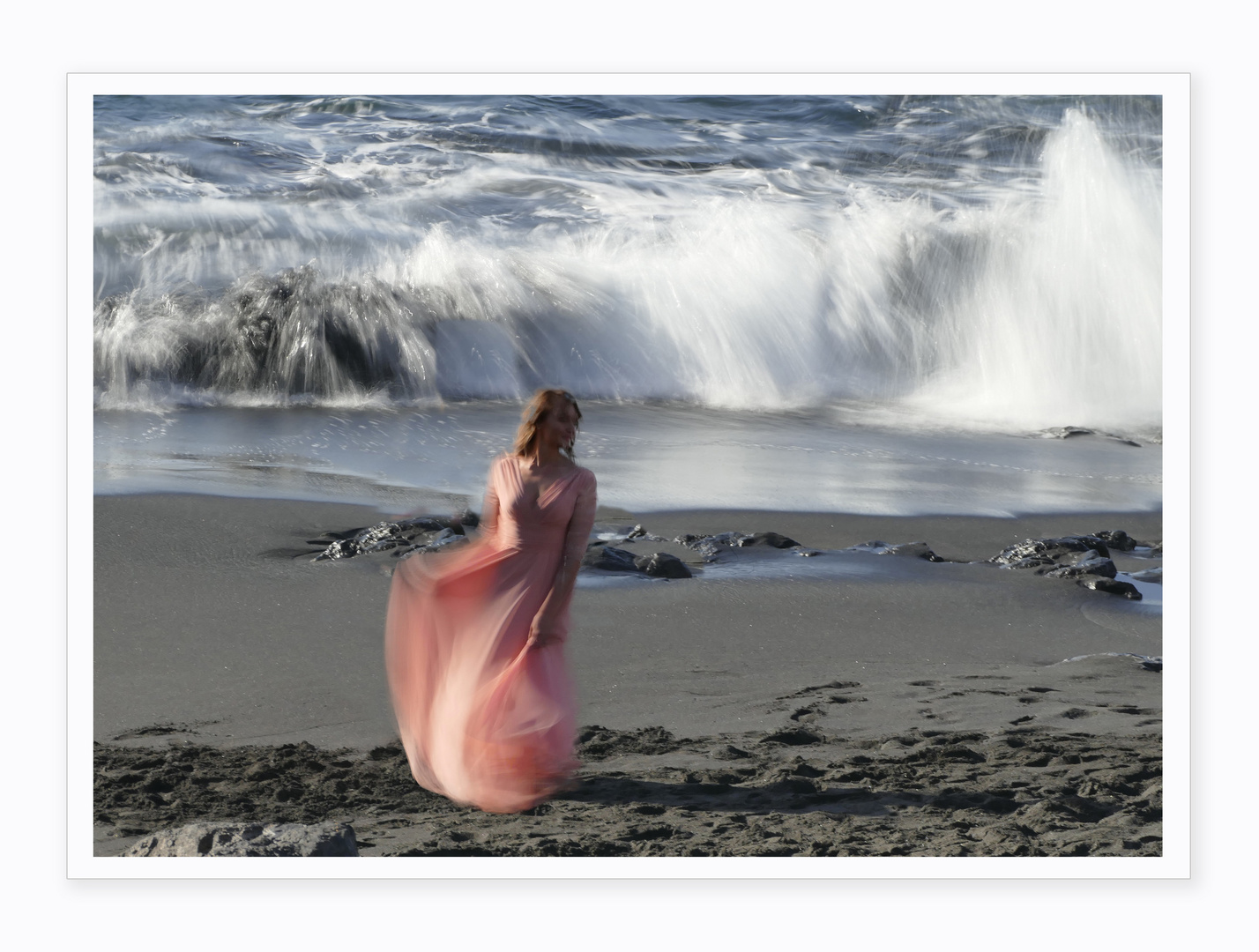 ohne Laufsteg am Strand