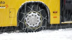 Ohne Schneeketten geht heute nichts in der Schweiz