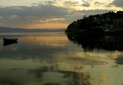 ohrid lake sunset