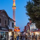 Ohrid - Minarett  Ali Pascha Moschee am Abend