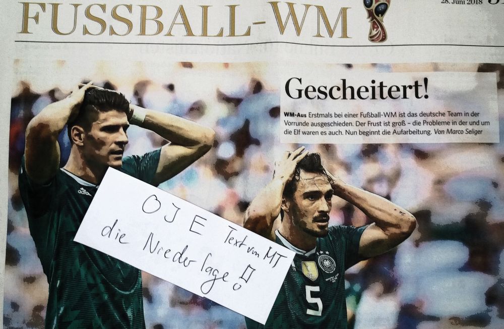 OJE NIEDERLAGE ein Fussballtext von MT +Rio