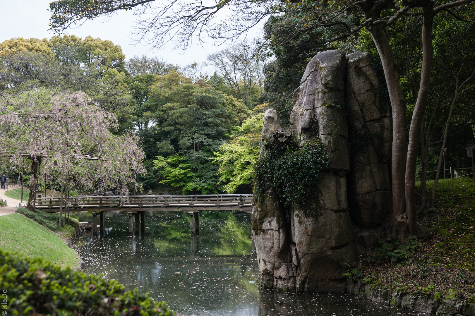 Okayama - Koraku-en - Stein von der Inlandsee