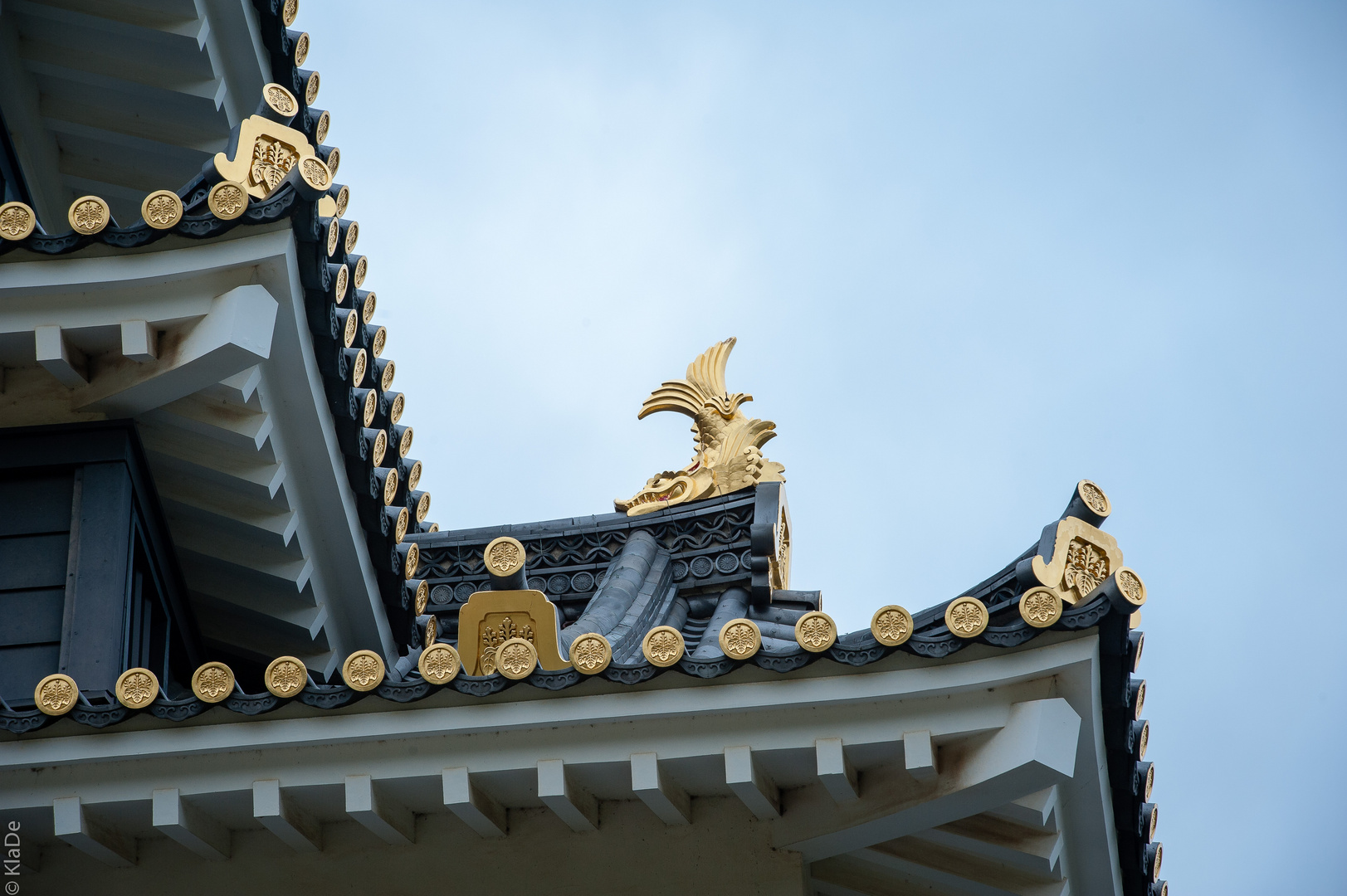 Okayama - Okayama Castle - Detail mit Shachihoko