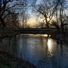 Okerbrücke in Leiferde zur goldenen Stunde