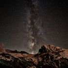 Oktober-Milchstraße am Lago di Fedaia (Dolomiten)