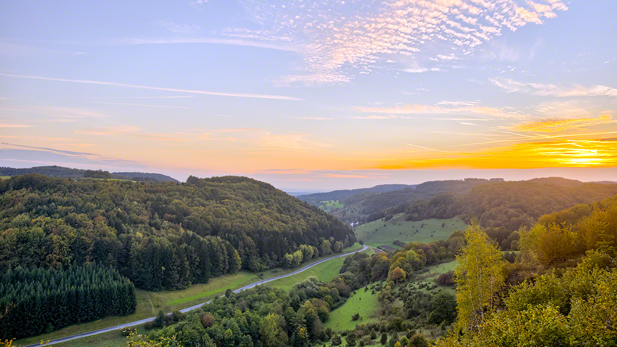 Oktober Sonnenuntergang