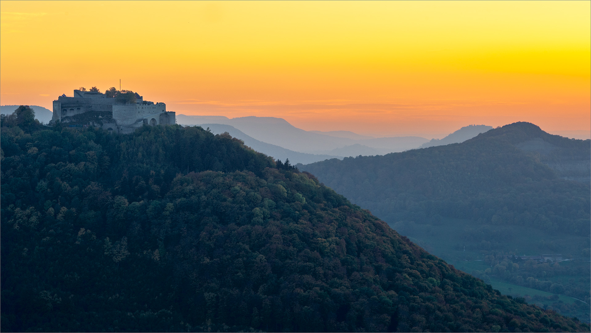 Oktoberabend am Albtrauf