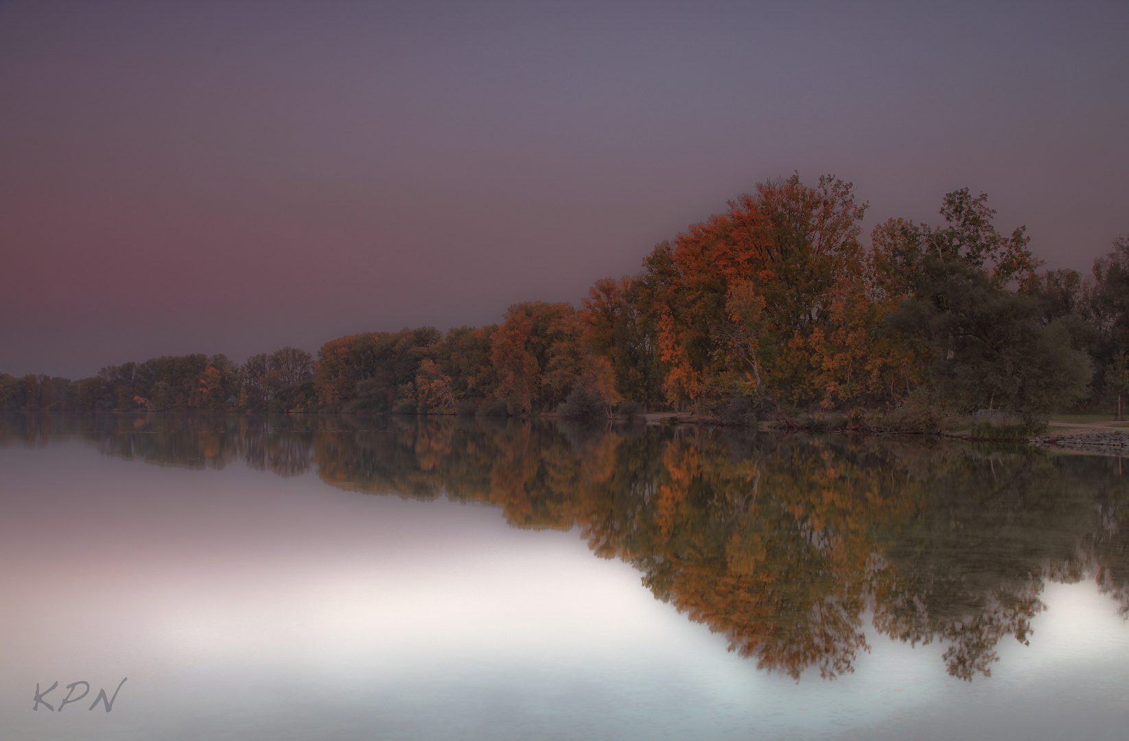 Oktoberabend am See