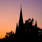 OL Lambertikirche bei Abenddämmerung