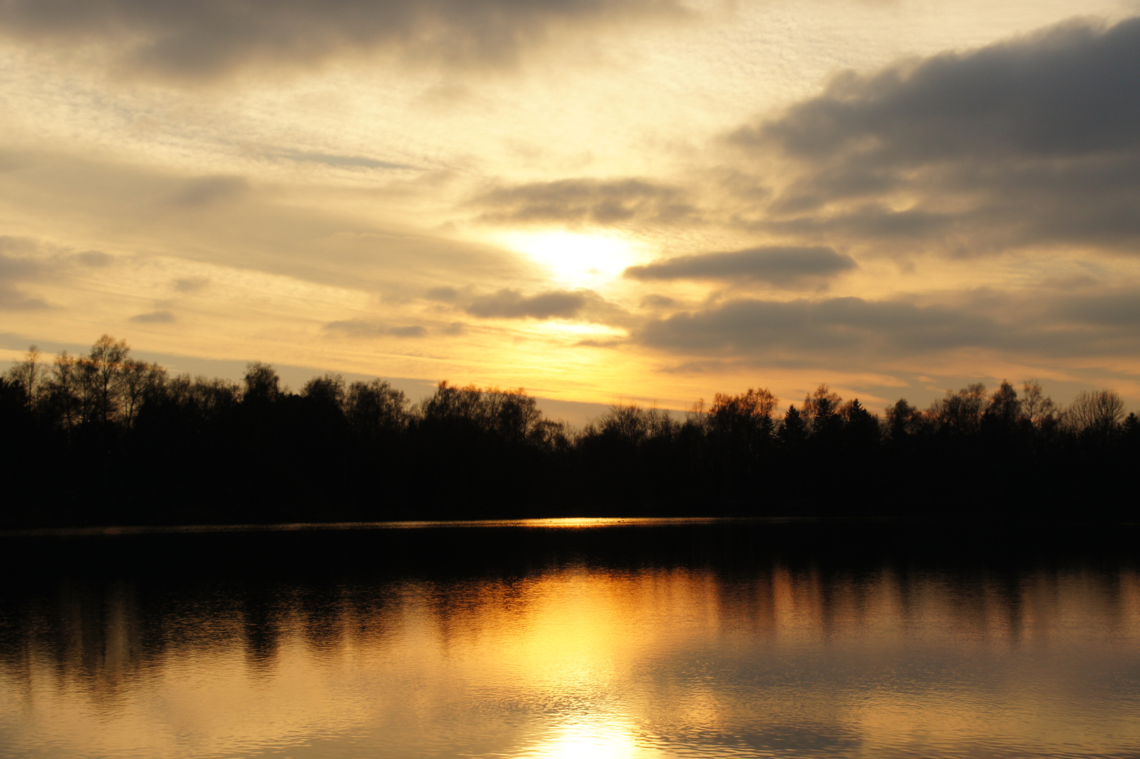 Olchinger See bei Sonnenuntergang