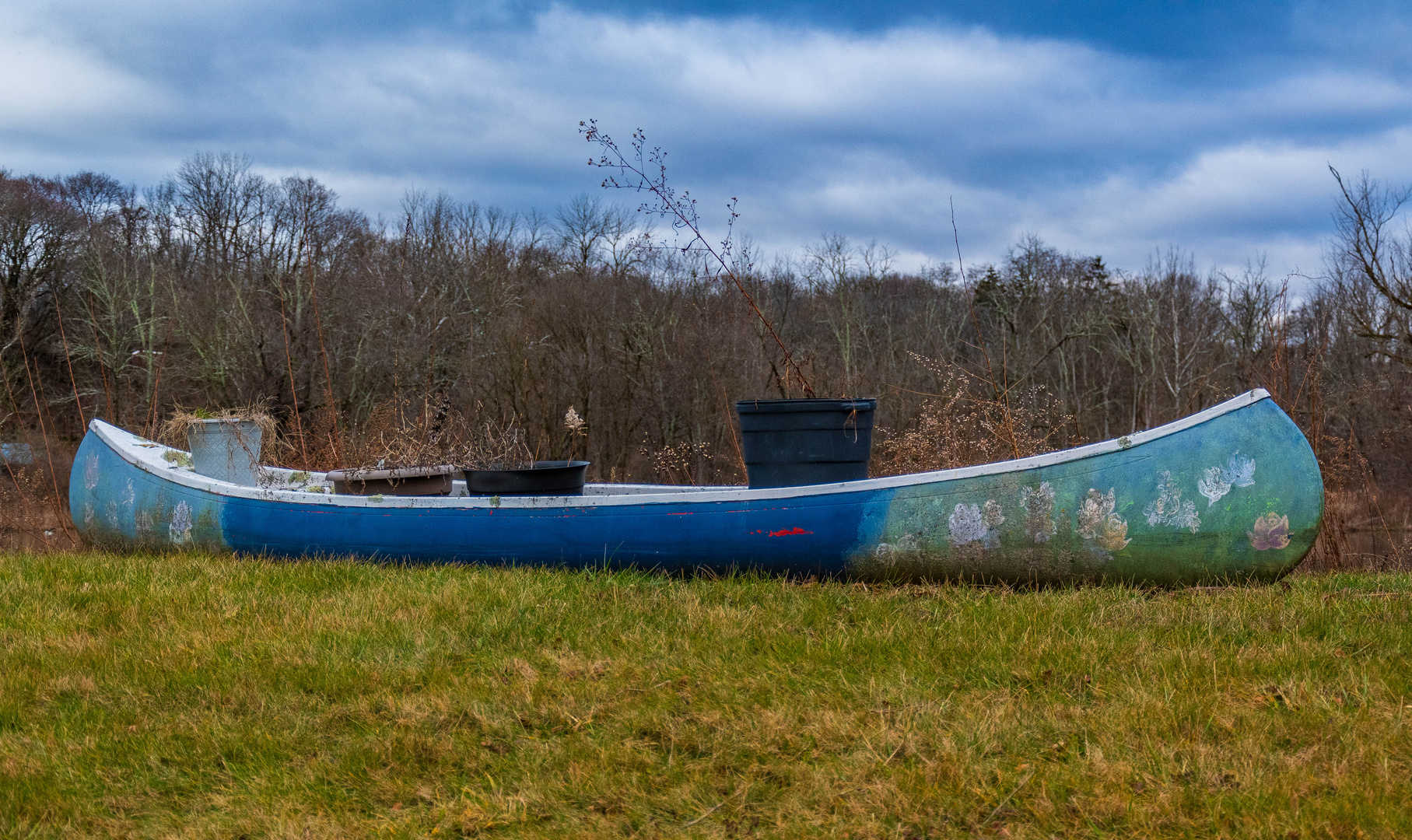 Old Canoes don't die, we use them as planters