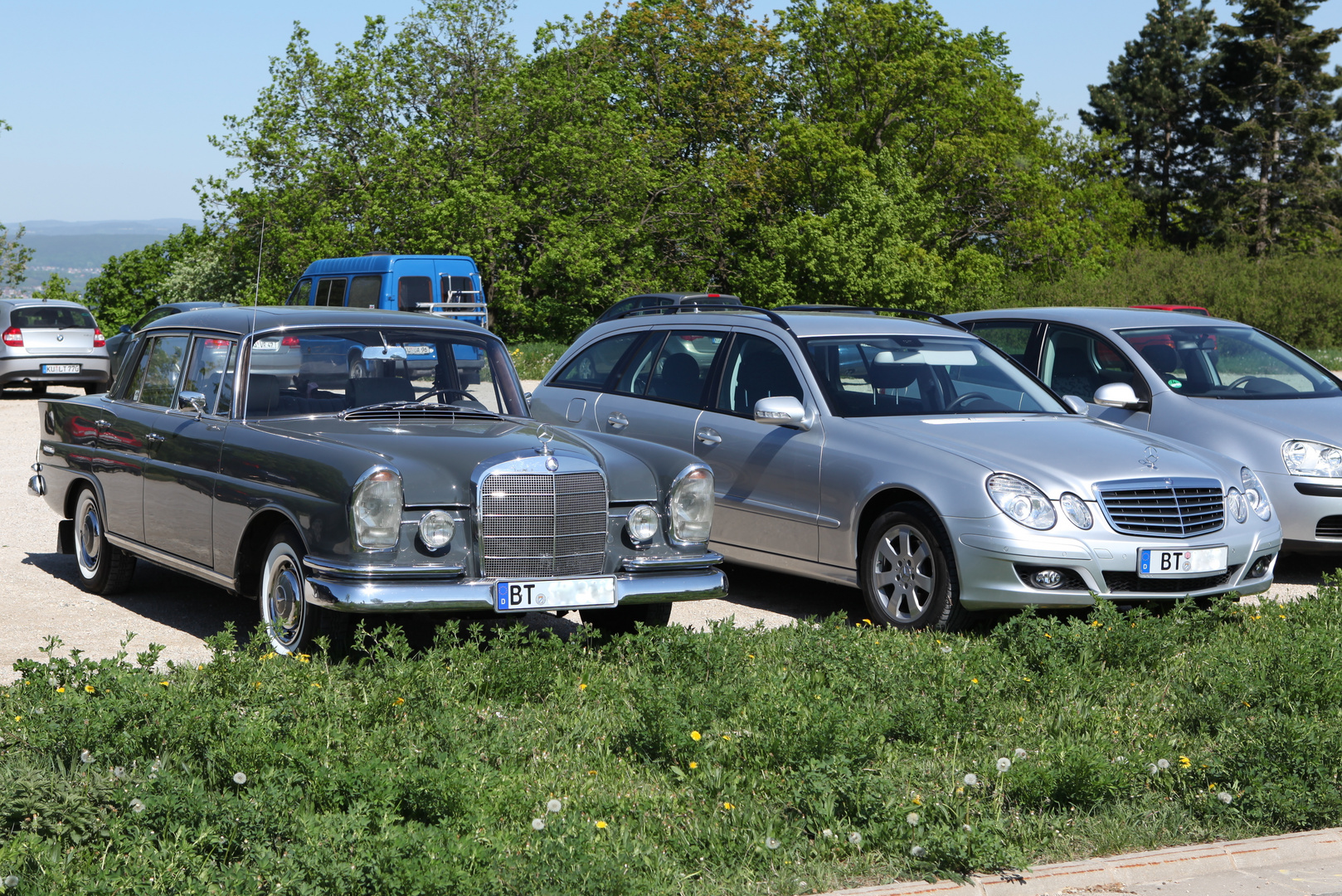 old car and new car