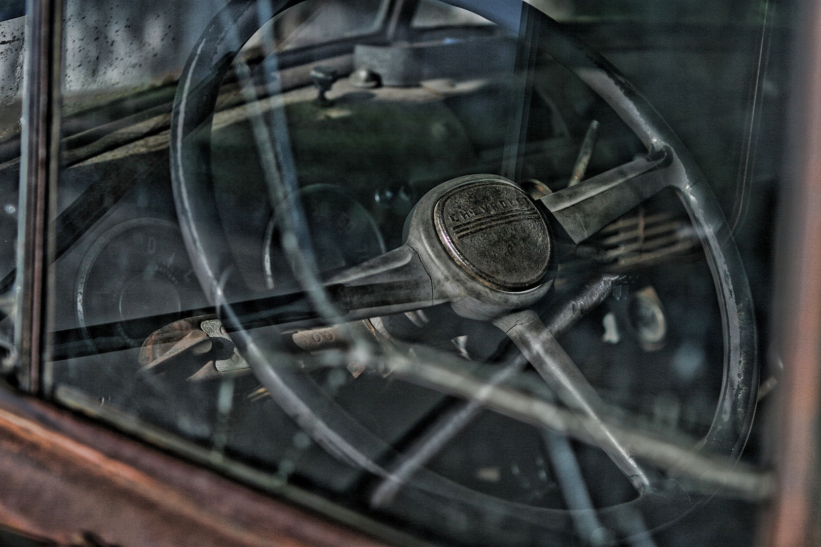 Old Chevy steer wheel