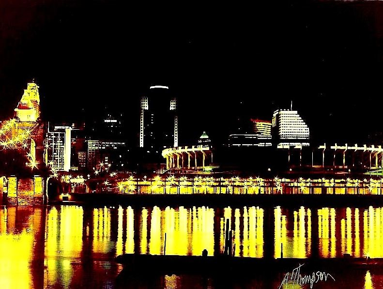 Old Cincinnati Skyline