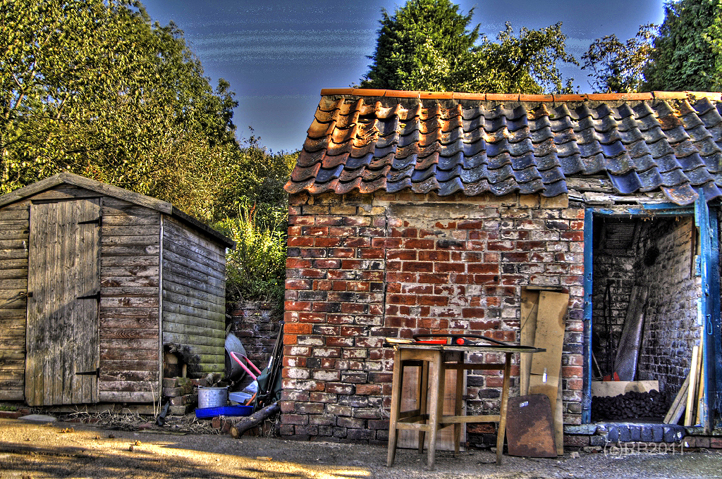 Old coalshed in a backyard