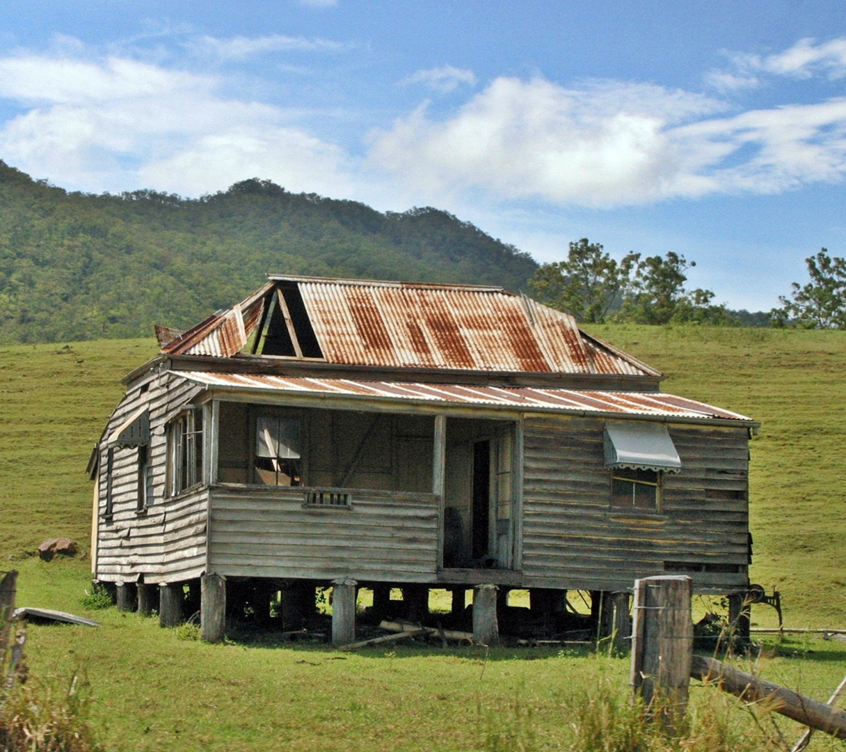 old damage farm house