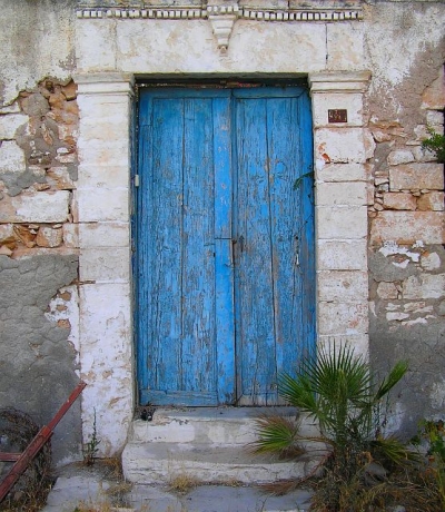 Old door at Aegina (Greece)