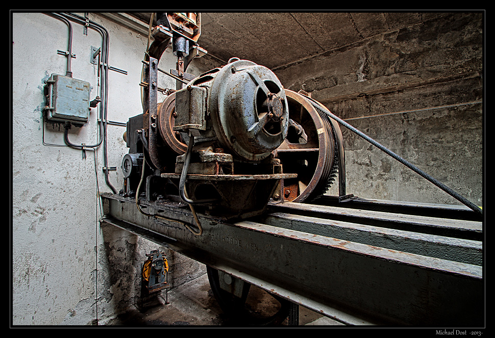 old elevator motor