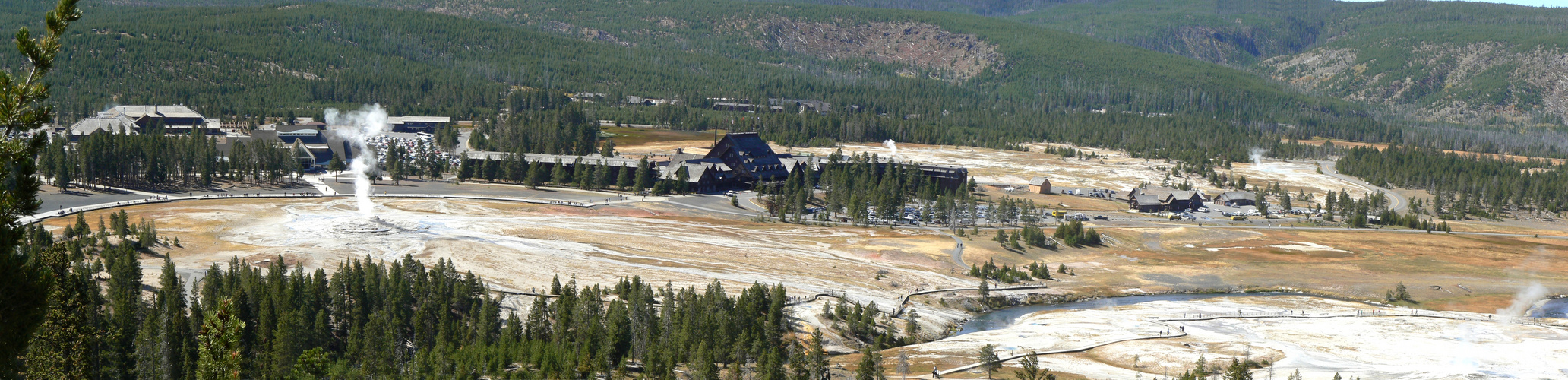 Old Faithful and Upper Geyser Basin