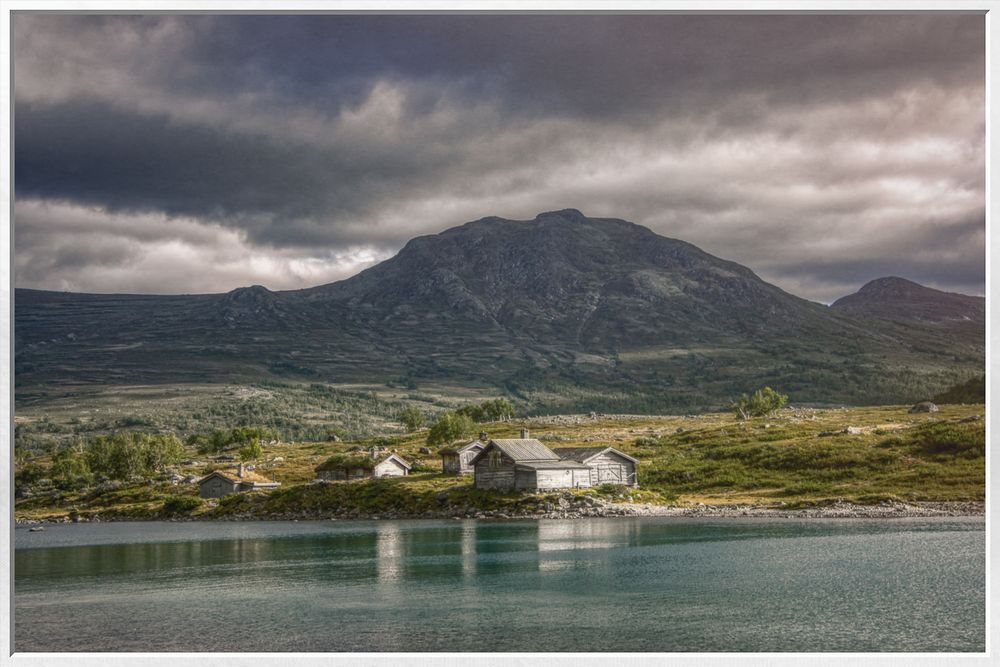 Old Farm by the Mountain by Tony