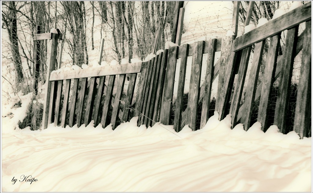 old fence without a job