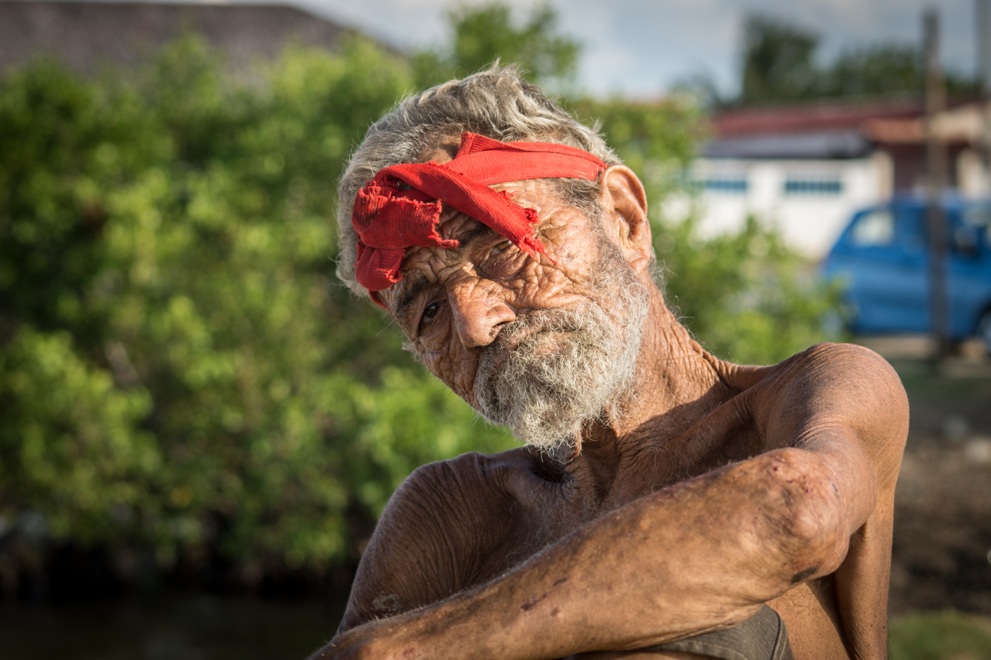 Old homeless cuban guy