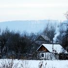 Old house in snow