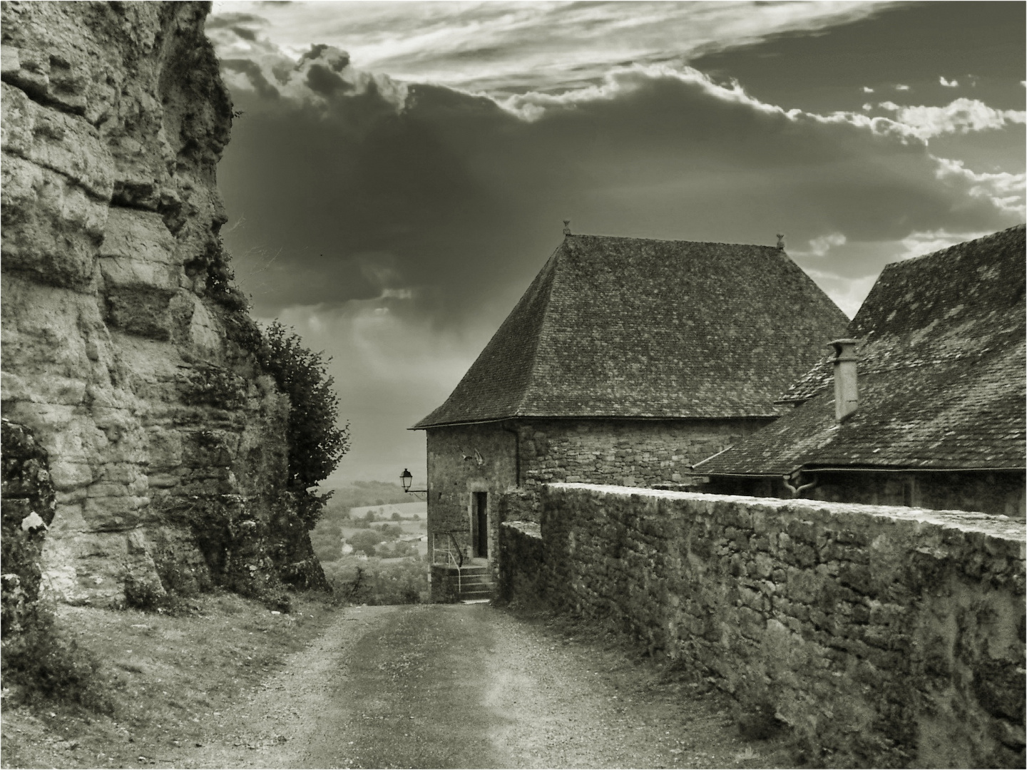 Old houses.