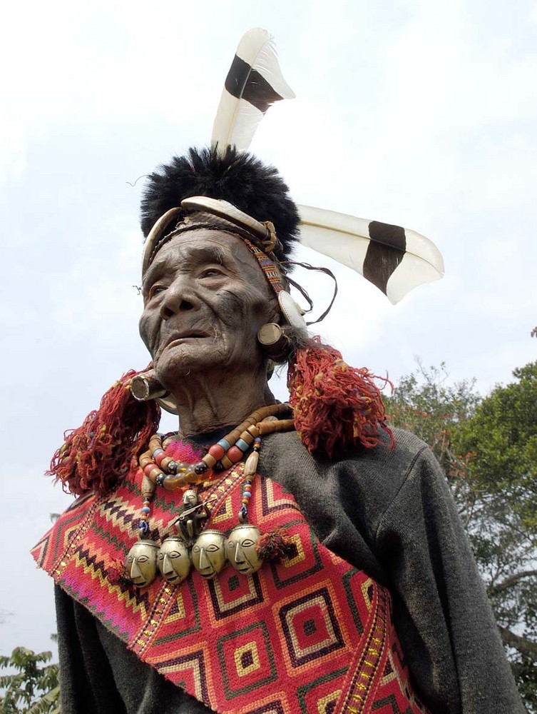 Old Konyak - Ang (King) of Oting, Mon District, Nagaland , North East India