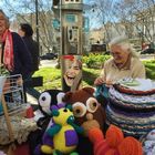 Old ladies at flee market Lisbon