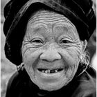 Old Lady in black and white