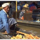 Old man at floating market