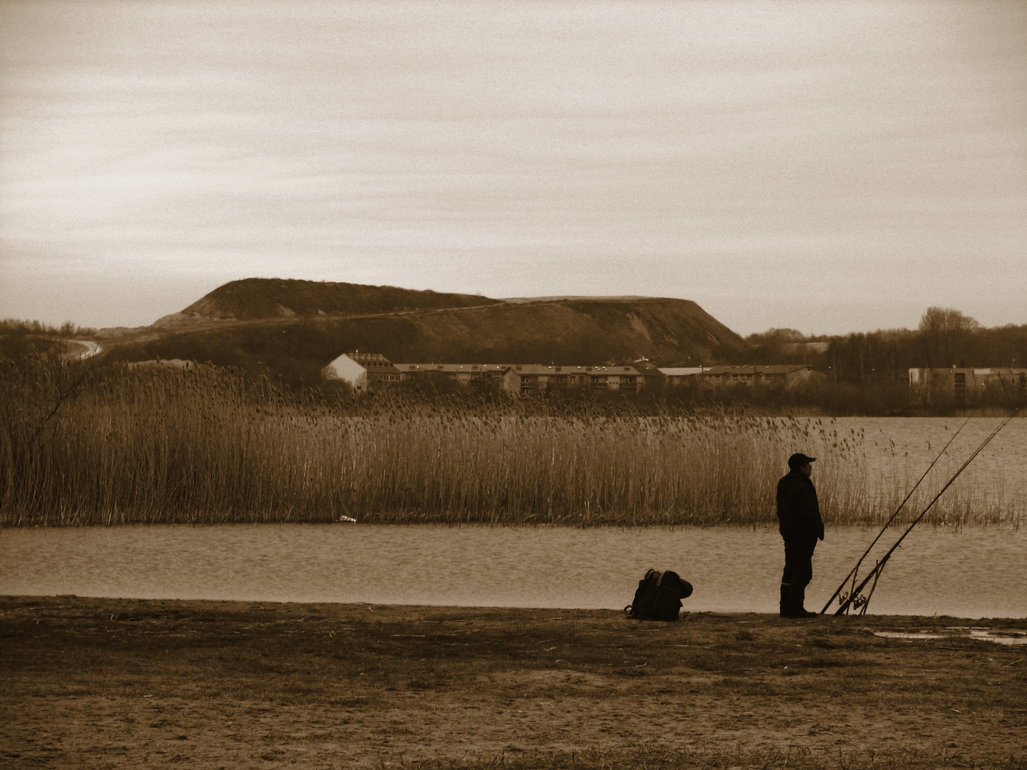 Old man fishing