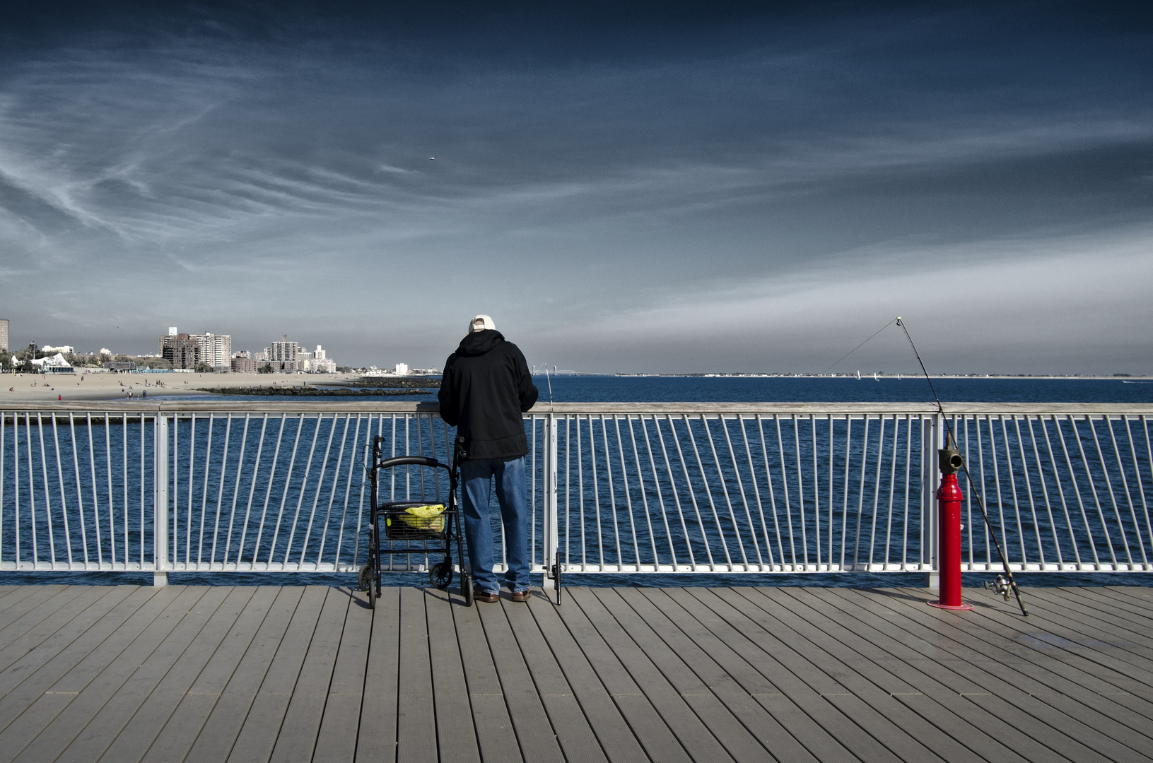 ...old man fishing ...